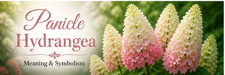Beautiful panicle hydrangea flowers symbolising strength, resilience, adaptability and quiet determination