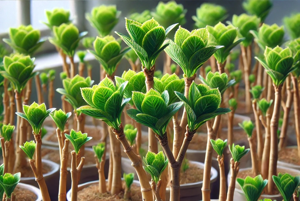 Propagation cuttings of Hydrangea macrophylla